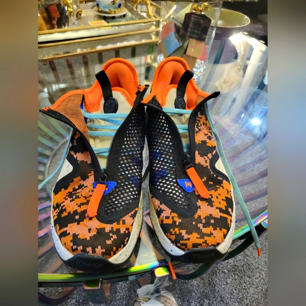 Nike PG 4 Digi Camo Light Cream/Total Orange size 11